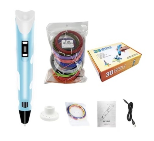 Creion inteligent de imprimare 3D, cu afisaj digital, incarcare USB si 104,5 m filament