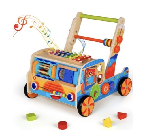Antemergator Multifunctional cu 10 Activitati Interactive, din lemn
