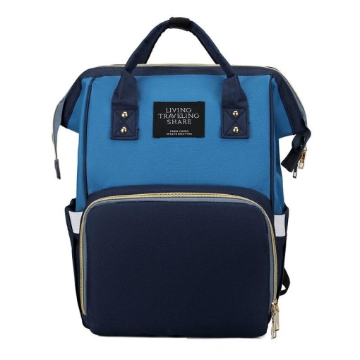 Geanta rucsac Living Share pentru mamicile de bebelusi, bleumarin-albastru