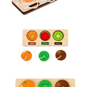 Accesoriu pentru Busy Board Fructele, din lemn - Img 3