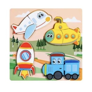 Baby Puzzle Incastu cu 4 imagini, din lemn masiv – Piese Mari - Img 7