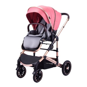 Carucior 2 in 1 transformabil, reversibil, pliabil, F3 Luxury Red - Img 4