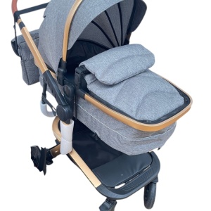 Carucior 2 in 1cu maner reversibil, transformabil landou-sport, 518 Gri - Img 5