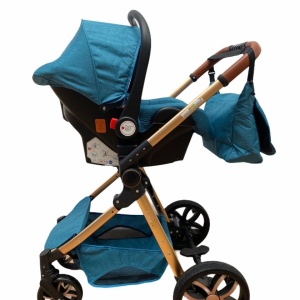 Carucior 3 in 1, cu suspensii, reversibil, T9 - albastru - Img 11