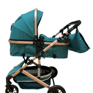 Carucior 3 in 1, reversibil, cu suspensii, reversibil, compact, T2 New, Verde inchis - Img 8
