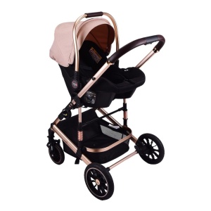 Carucior 3 in 1 transformabil, reversibil, pliabil, F6 Luxury Cream - Img 12