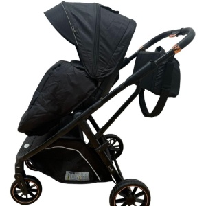 Carucior reversibil pliabil, cu husa picioare, 0-36 luni, C7 Negru - Img 10
