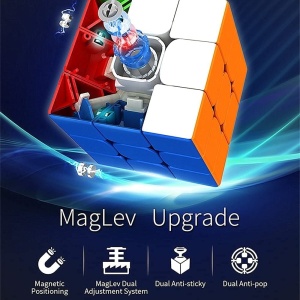 Cub mecanic 4x4x4, 3M Moyu Magnetic Black Line, cu arc, de viteza Speedcube - Img 6