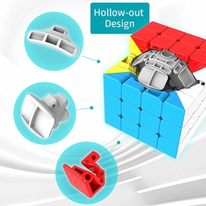 Cub mecanic 4x4x4 antistres, Moyu multicolor Black Line, de viteza, Speedcube - Img 9