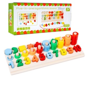 Joc logaritmic 3 in 1 din lemn - Img 2