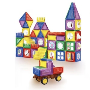 Joc STEM de constructie Magnet Blocks, cu 100 piese magnetice - Img 5