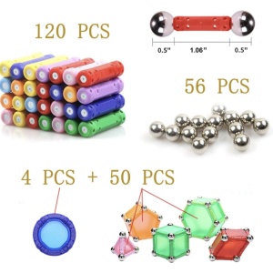 Joc STEM de constructie Magnetic Sticks Witka, cu 230 piese - Img 3