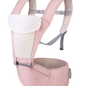 Marsupiu ergonomic cu scaunel de sustinere, MD2001, roz - Img 1