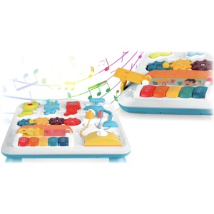 Masuta interactiva bebelusi 10 in 1, Busy Board cu lumini si sunete si panou detasabil - Img 11