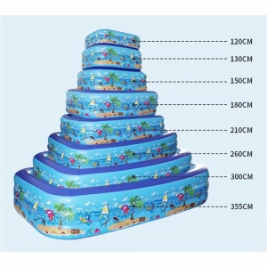 Piscina gonflabila cu podea gonflabila, dreptunghiulara 180 x 135 x 55 cm - Img 12