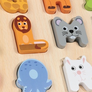 Puzzle incastru 3D alfabetul cu litere mari si imagini animale - Img 4