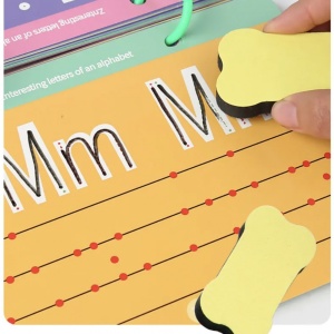 Set 26 cartonase reutilizabile pentru invatat scrierea alfabetului - Img 6