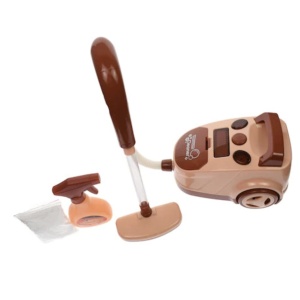 Set Aspirator de jucarie cu pulverizator, crem cu maro - Img 1