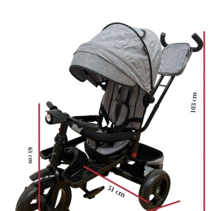 Tricicleta cu scaun reversibil si pozitie de somn, SL02 - Albastru - Img 28