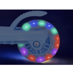 Trotineta 2 in 1 cu Ghiozdan Troler si Roti LED, 618-1 roz - Img 7