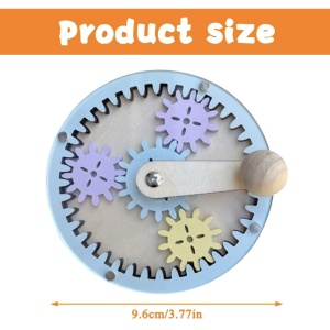 Accesoriu pentru Busy Board Roata zimtata, din lemn - Img 3