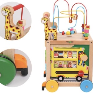 Antemergator Montessori 6 in 1 Girafa – Cub Educativ, Antepremergator si Centru de Activitati - Img 6