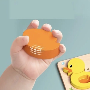 Baby Puzzle Incastu cu 4 imagini, din lemn masiv – Piese Mari - Img 8