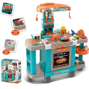 Bucatarie completa cu 39 accesorii, sunete si lumini, Little Chef 008-938A, verde - Img 3