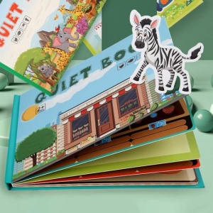 Carte cu activitati educative, Quiet Book Aprozarul de legume si fructe - Img 12