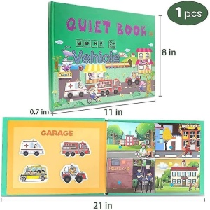 Carte cu activitati educative, Quiet Book Vehicule in Trafic - Img 5