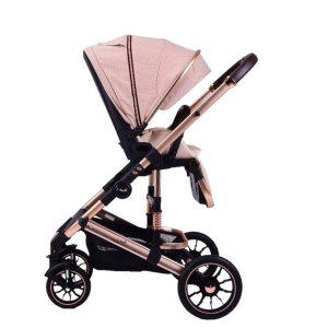 Carucior 2 in 1 transformabil, reversibil, pliabil, F3 Luxury Cream - Img 7