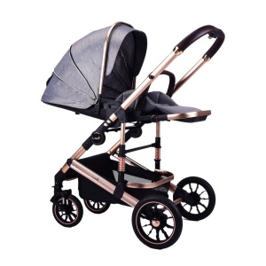 Carucior 2 in 1 transformabil, reversibil, pliabil, F3 Luxury Grey - Img 5