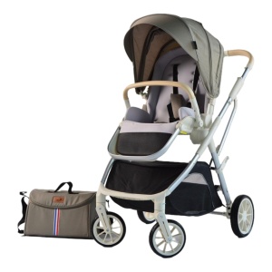 Carucior reversibil pliabil, cu husa picioare, 0-36 luni, C7 Verde - Img 1