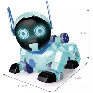 Catel robot cu telecomanda bratara si ceas, rotire 360 grade, Puppy Stunt Roll - Img 3