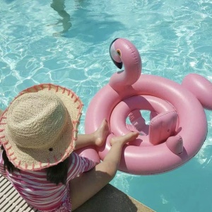 Colac inot cu protectie solara - Flamingo roz - Img 3