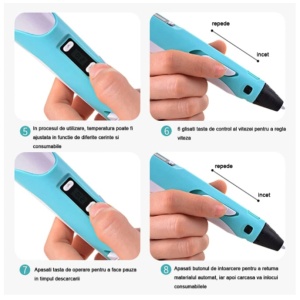 Creion inteligent de imprimare 3D, cu afisaj digital, incarcare USB - Img 11
