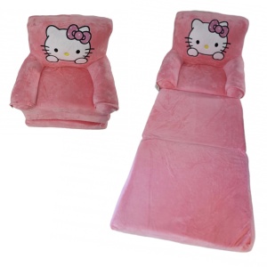 Fotoliu Hello Kitty, cu 3 placi, Extensibil la 115 cm - Img 1
