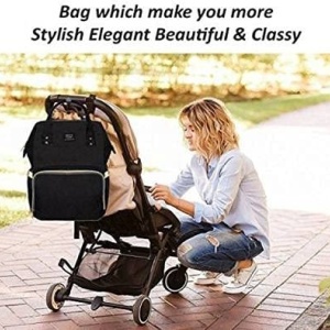 Geanta rucsac Living Share pentru mamicile de bebelusi, negru - Img 5