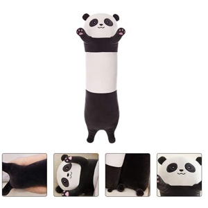 Jucarie de plus si perna cu patura inclusa, Panda lung - Img 3