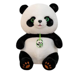Jucarie de plus si perna cu patura roz inclusa, Panda - Img 4