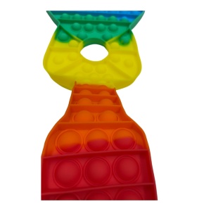 Jucarie POP IT!, GIGANT antistres, din silicon, CHITARA Rainbow, 41 cm - Img 6