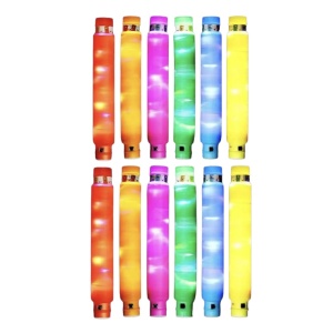 Jucarie senzoriala, antistres, Pop Tubes cu lumini LED - Img 1