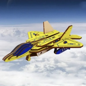 Macheta 3D din lemn Avion de lupta, 23 piese - Img 2