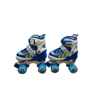 Role copii Shiny R03A cu 4 roti cu lumini, masuri reglabile, albastru - Img 2