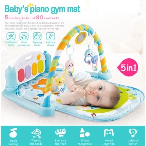 Saltea interactiva pentru gimnastica bebelusilor cu pian, vernil - Krista® - Img 10