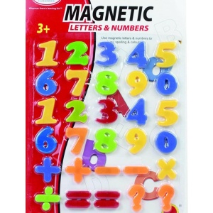 Set 30 cifre si semne matematice magnetice, din plastic, 3 cm - Img 1