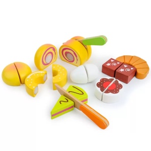Set Desert alimente de feliat, 11 piese, din lemn - Img 2