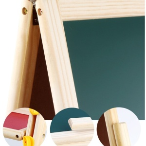 Tabla Jumbo cu Doua Fete, tip sevalet, inaltime reglabila, 148 cm, din lemn - Img 7