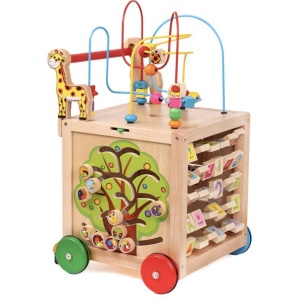 Antemergator Montessori 6 in 1 Girafa – Cub Educativ, Antepremergator si Centru de Activitati - Img 1