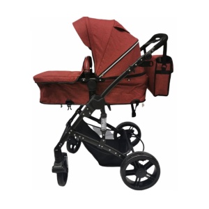 Carucior 2 in 1, reversibil, pliabil, suspensii duble, Teknum 6618, rosu - Img 5
